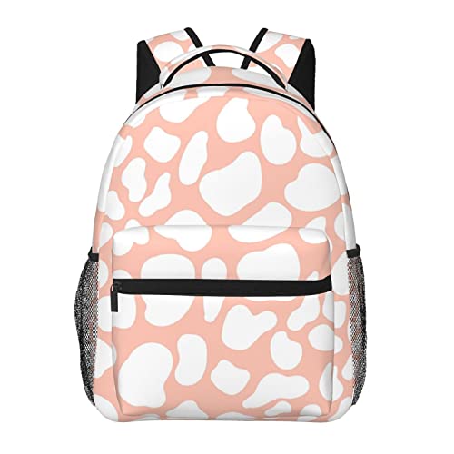 Sac à dos ordinateur portable femme confortable rose motif léopard tendance