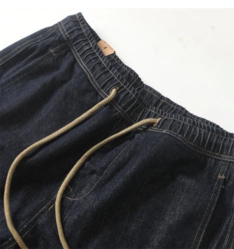 Men Vintage Dark Leg Casual Corset Wash Day Jeans3