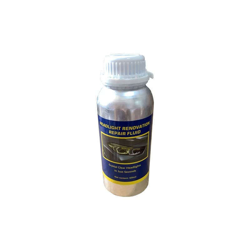 3X Polimero Liquido Flacone di Ricarica da 600 ml per la lucidatura ripristino e Riparazione di fanali ingialliti opacizzati (1800ml in Totale)