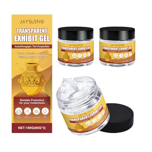 Museum Gel 180g Entfernbarer Klarer Museumsgel Abnehmbar Klebeknete Clear Museum Putty Ablösbar - Wiederverwendbar Wachs für Sichern Antiquitäten Glas Keramik Kunsthandwerk