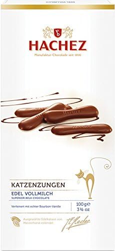 Hachez Milk Chocolate Cat Tongues, 3.5 Ounce