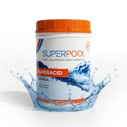 Superpool Pool Filter Cleaner for Cartridge Sand & DE Filters Filter Cleaning Formula for Pools Spas & Hot Tubs 2.2 lb