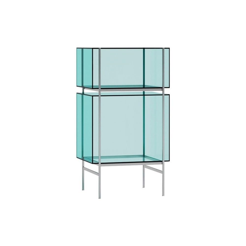 CHENGAIJIAN Cd Rack Multi-functional Acrylic CD Record Rack with Stainless Steel Bracket Living Room Sideboard(Green)