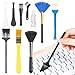 Electronic Cleaning Brushes, 10 Piece PP & Nylon Detailing Set, Portable Maintenance Equipment to Remove Dust, Scrub Keys, Sanitized Workspaces