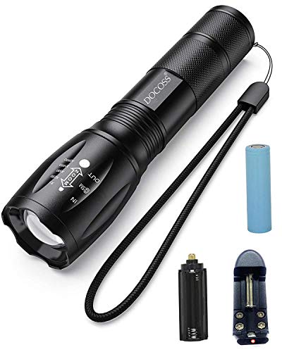 57% OFF on DOCOSS 5 Modes Rechargeable Ultra Bright Cree Led Torch Light Water Resistant High Power With Adjustable Focus & Recharging Kit For Outdoor (Black, Metal) 57% OFF on DOCOSS 5 Modes Rechargeable Ultra Bright Cree Led Torch Light Water Resistant High Power With Adjustable Focus & Recharging Kit For Outdoor (Black, Metal)