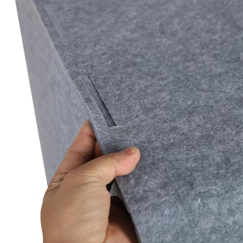 Barrera acústica absorbente de sonido vocal, pequeño estudio de grabación portátil, paneles de esponja para reducción de ruido, amarillo, 23.6in miniatura 3