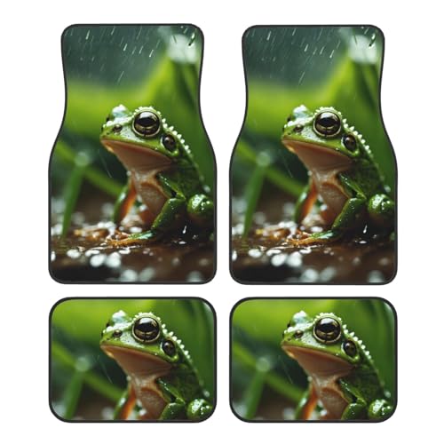 Tapis de voiture motif grenouille sous la pluie parfait pour les trajets en famille et sorties nature