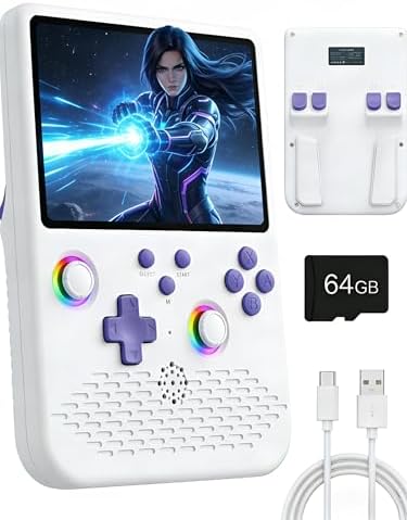 Handheld Game Console, 5 Inch Large Screen Retro Gaming Console w...
