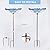 MUMTOP 26 Inch Height Glass Birdbath Birdfeeder with Metal Stake Garden Outdoor Blue