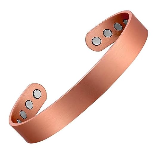Earth Therapy Men's Pure Copper Magnetic Healing Golf Bracelet for Sport Injury Recovery, Arthritis, and Joint Pain Relief - Adjustable Sizing - Sourced