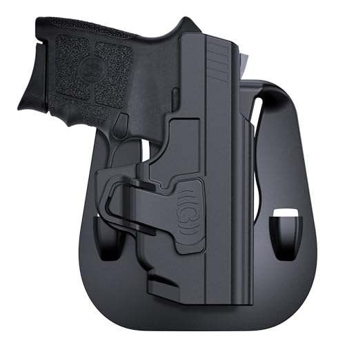 OWB Holster for S&W M&P Bodyguard 380 with Integrated Red Laser/None Laser, Right-Handed Gun Holster for M&P Bodyguard .380 Pistol, 60° Adjustable Paddle Handgun Holsters with Rapid Release