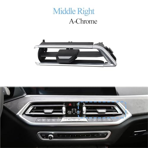 Rejilla de salida de aire acondicionado con perfil cromado para coche BMW X5 G05 LHD 2