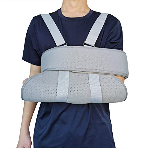 Medical Arm Sling Shoulder Immobilizer Support Brace Soft Breathable Sponge Material for Broken Fractured Arm Elbow Wrist Cast Extra Immobilizer Band Provides Extra Protection V1