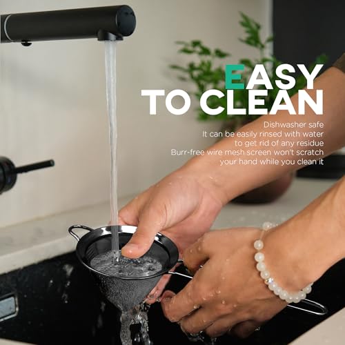 image for Homestia Kitchen 304 Stainless Steel Fine Mesh Strainer For Kitchen - 