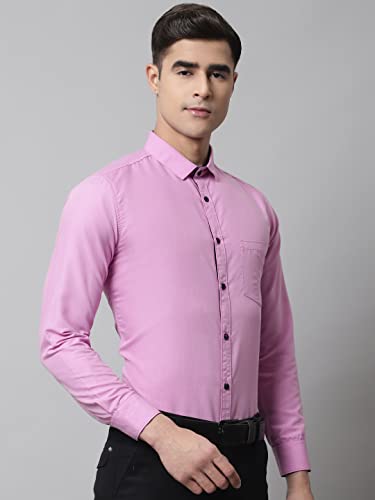 Image of Majestic Man Slim Fit Solid Cotton Blend Formal Shirt for Men