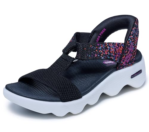 Image of Skechers Women's On-the-go Massage Fit Sandal Hands Free Slip-ins W/Space Dye
