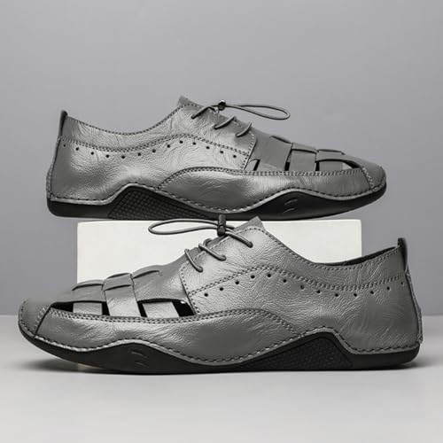 Men's Cut - Out Leather Casual Shoes, Stylish Summer Footwear - Ideal for Outdoor Walks, City Explorations & Daily Commute3