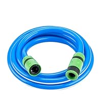 10 m Wasserschlauch in Lebensmittelqualität, mit Schlauchanschluss-Set, für Trinkwasser, Wohnwagen, Wohnmobile und Wohnmobil, Bewässerung, 12 mm ID (1/2 Zoll) x 16 mm OD