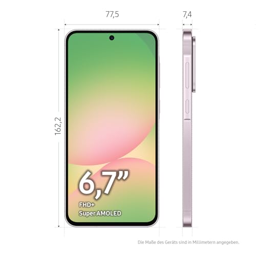 Samsung Galaxy A56 5G AI Smartphone ohne Vertrag, Simlockfreies AI Handy mit Android, 8 GB RAM, 256 GB Speicher, 50-MP-Kamera, Awesome Pink, 2,5 Jahre Herstellergarantie [Exklusiv auf Amazon]