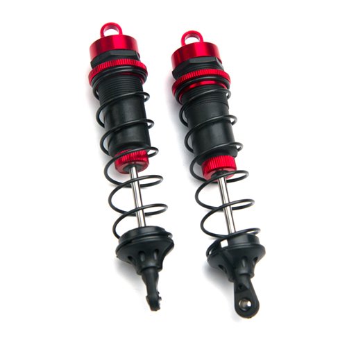 Iron Track Atomik RC Rear Shock Set - Red for Iron Track Rai