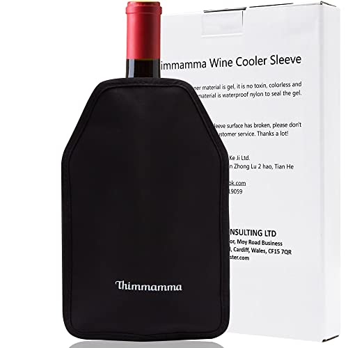 Wine Cooler Sleeve, Wine Bottle Gel Cooler Sleeve Freezer Chiller, Long Lasting Keep Wine Cool and Chill Sleeve for Prosecco Champagne Beer Wine Bottles