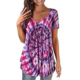 Generic Slim-Fit Tshirt Für Damen Damen Bluse Weit Polohemd Damen Kurze Hosen Damen Sommer Sport Top Spaghettiträger Kleider Für Damen Elegant Roter Mit Weißen Punkten Damen Lässiger Pullover