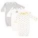Luvable Friends Baby Boys' 3-Pack Gowns, Yellow Owl, 0-6 Months