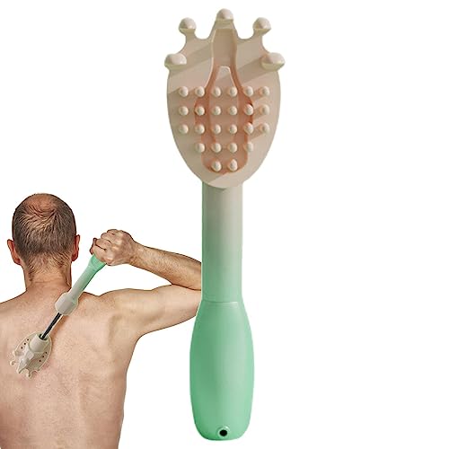 Rascador de espalda telescópico, rascador automático para picazón en la espalda con mango retráctil, rascador eléctrico de vibración con garra ampliada para piernas, espalda, cabeza, brazos