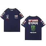 [YINENGA] ヤマハ バイク レーシング ペリフェラル 半袖 メンズ レディース 夏 純綿 サイクリング カジュアル オールマッチ Tシャツ-ネイビー||l [並行輸入品]