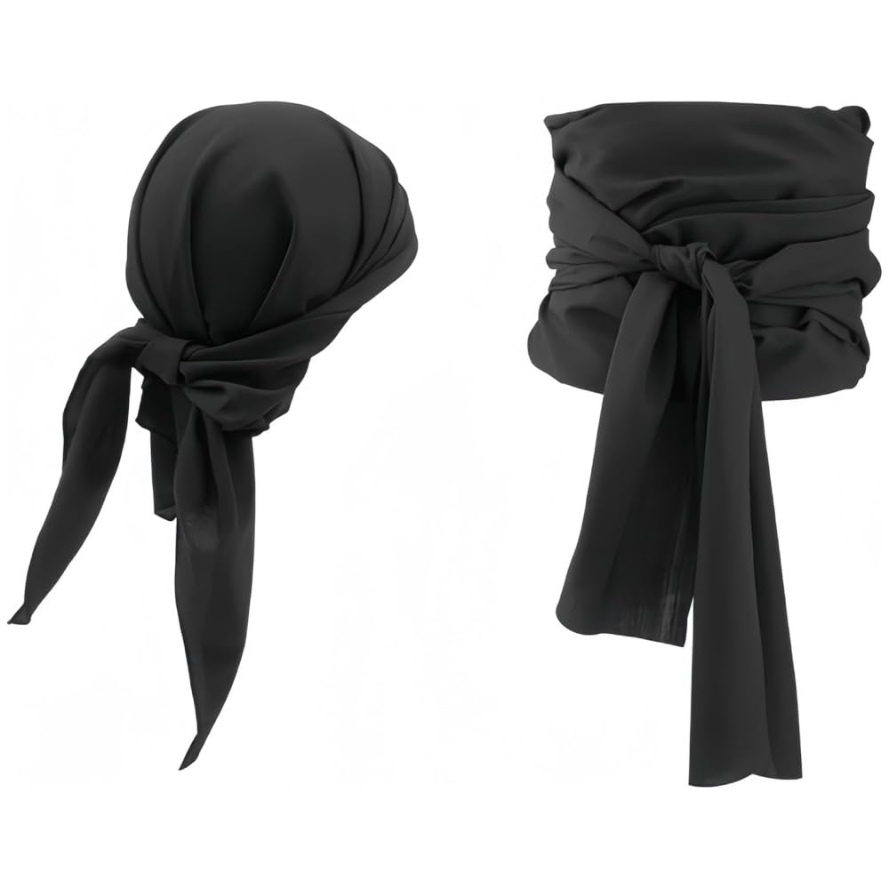 KOMUNJ Pirate Accessories Set, Pirate Headband Waist Belt with Eye Patch Necklace