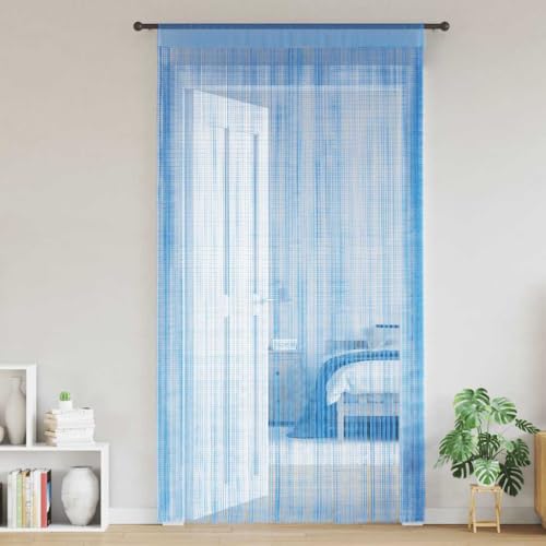 INLIFE Rideaux à Fils 2 pcs Bleu Clair 100x250 cm