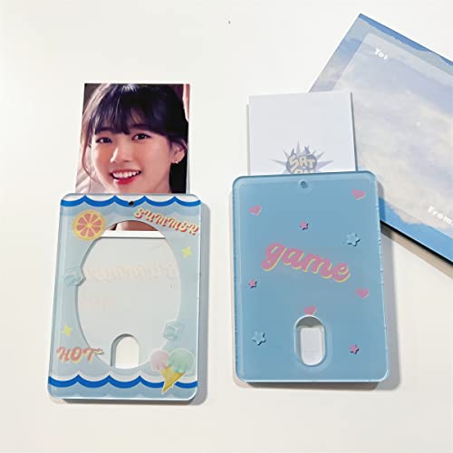 Wellri Kpop Photocard Holder Cute Acrylic Standing Frame Korea Idol Star Photo Albums Collect Protective Case (Style E) #TOP6