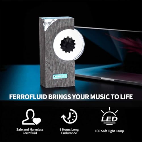 Image of Vibromystic - Ferrofluid Sound Visualizer, Dancing Ferrofluid Speaker Mate Music Rhythm Lamp, Computer Office Desktop Decor (Color : B)