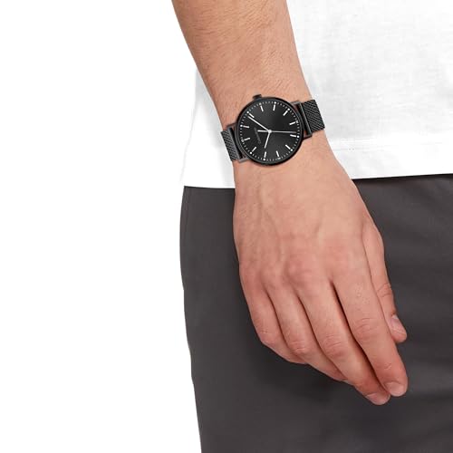 Miniatura 4 de Calvin Klein Reloj Analógico De Cuarzo Para Hombre Con Correa De Malla De Acero Inoxidable Negro - 25200046