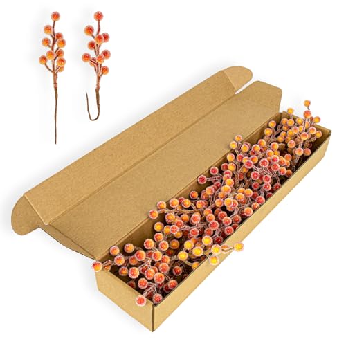 LLZLL Frosted Artificial Berry Stems 32 Pack Fall...