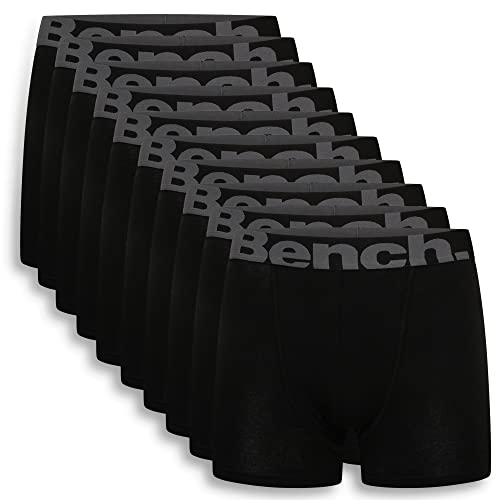 Calzoncillos tipo bóxer Bench negros en talla S, el pack de 10 para tu rutina diaria