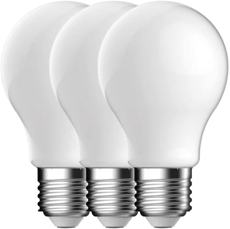 Energetic GLS Frosted LED Light Bulb, E27, 8.2W, 1055 Lumens, Warm White 2700K - 3 Pack