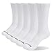 Uomo 5 paia di calzini bianchi da lavoro in cotone traspirante traspirante con cuscino deodorante da uomo -white-3-L(Men 38-42)