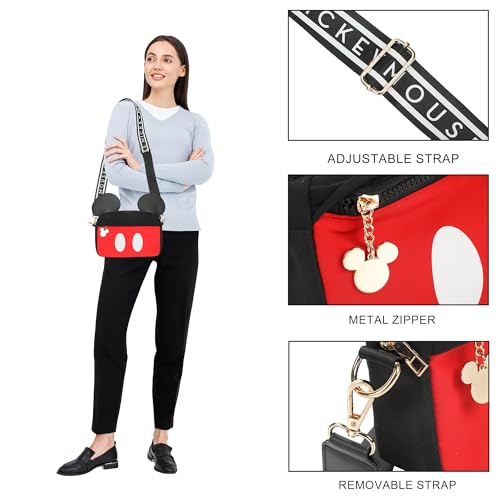 Disney Mickey Mouse Ears & Shorts Black 7" Crossbody Bag4
