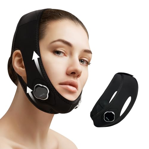 ANLAN Reductor de Papada, EMS Masajeador Facial, V Lifting Facial y Reafirmante, Mascarilla Facial