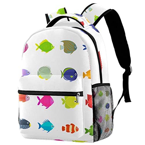 Sac à dos poisson mignon pour femme : ensemble de voyage haute capacité