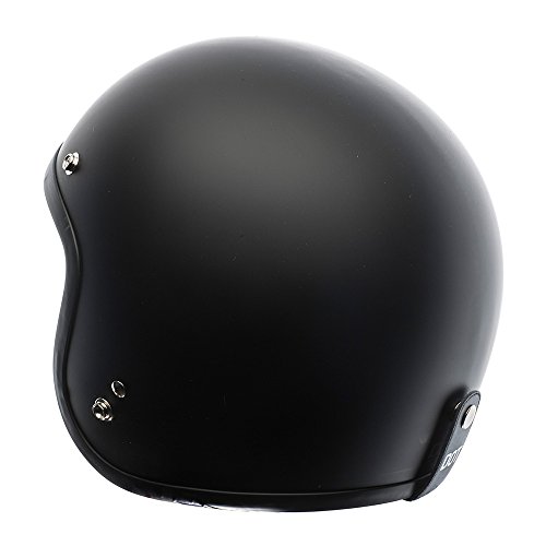 Torc (T50 Route 66 3/4 Motorcycle Helmet With Solid Color (Classic Flat Black) #TOP3