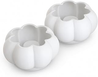 2 Stück Silikonform Kürbis Gießformen Herbst 3D Silikonform Kerzenhalter