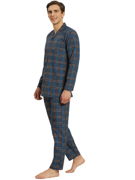 Image of SOJANYA (Since 1958 Men's Cotton Checked Nightsuit Set