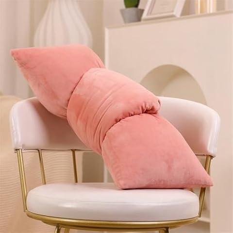 Rvsdoi Long Decorative Throw Pillows Cushion,Soft Long Lumbar Pillow,Modern Home Throw Decorative Cushion for Bed Sofa Couch Farmhouse Livingroom (Pink 21.65 inches) Cover
