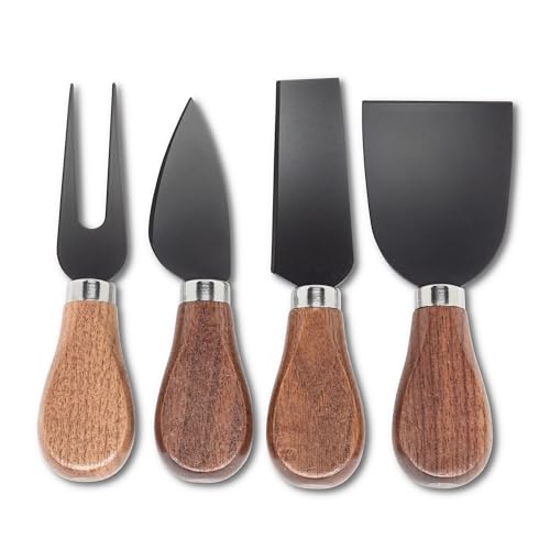 Abbott Collection Walnut Wood Handled Cheese Knives (Set of 4)