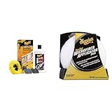 Meguiar's G1900KEU One-Step Plastic Car Headlight Restoration Kit for oxidised & X3080EU Even Coat 5 Inch Microfibre Reusable Applicator Pads (2 Pack)