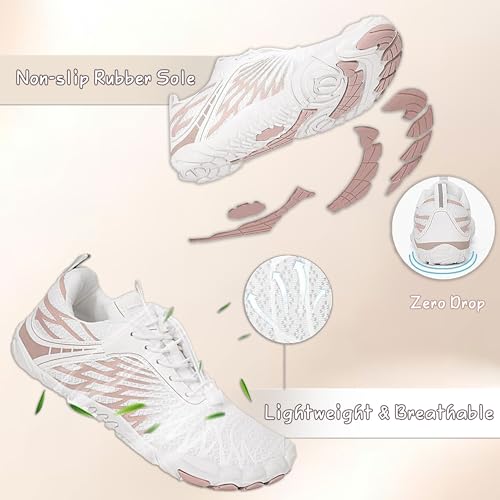 Image of Barefoot Shoes for Women & Men, Grounded Walking Hiking Barefoot Shoes, Wide Toe Box Non-Slip Water Athletic Footwear, Comfortable Vitality Barefoot Footwear, Trail Running Sneakers Unisex