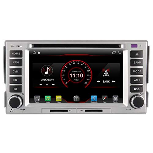 Autosion in Dash Android 11 Car DVD Player Radio Head Unit GPS Navi Stereo for Hyundai Santa Fe 2007 2008 2009 2010 2011 2012 Support Steering Wheel Control WiFi Bluetooth