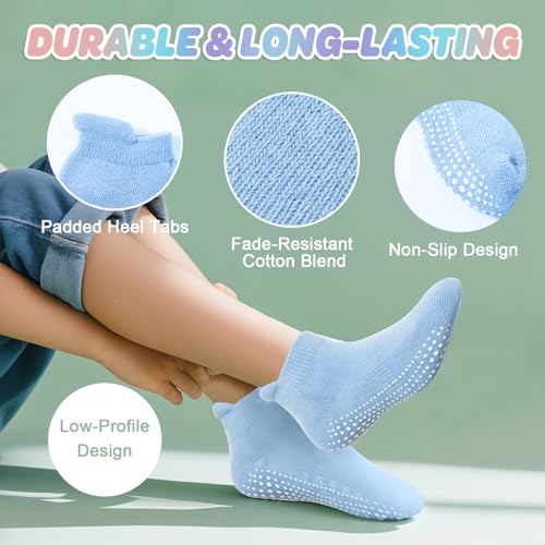 Image of LA Active Grip Ankle Socks - 6 Pairs - Baby Toddler Infant Newborn Kids Boys Girls Non Slip /Anti Skid
